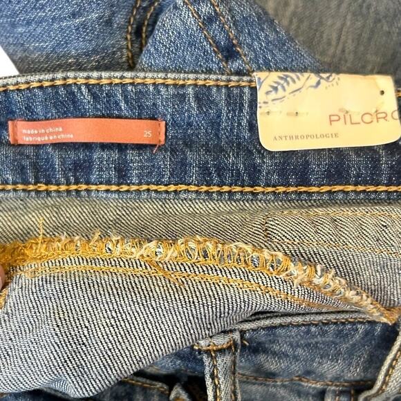 NWT PILCRO by ANTHROPOLOGIE Wide Leg High Rise Flare Denim Jeans Women's Size 25 - Picture 7 of 9